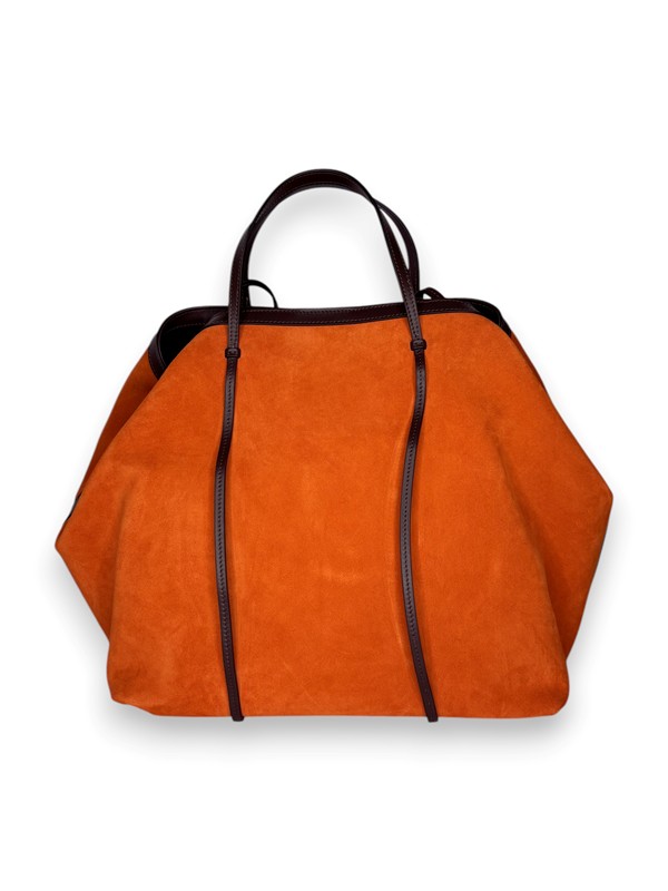 Borsa 2 manici camoscio