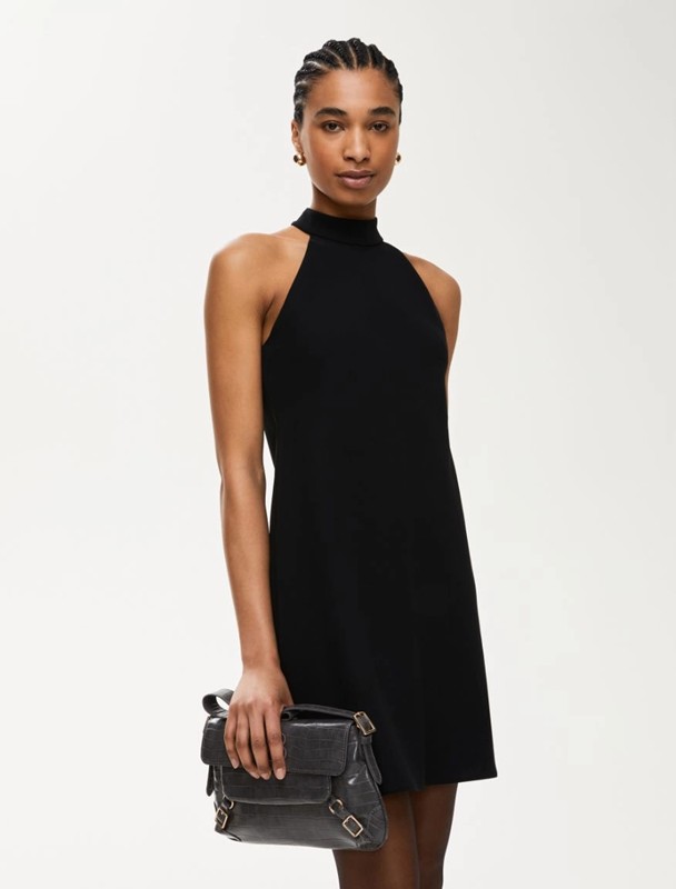 Abito scollo americano crepe