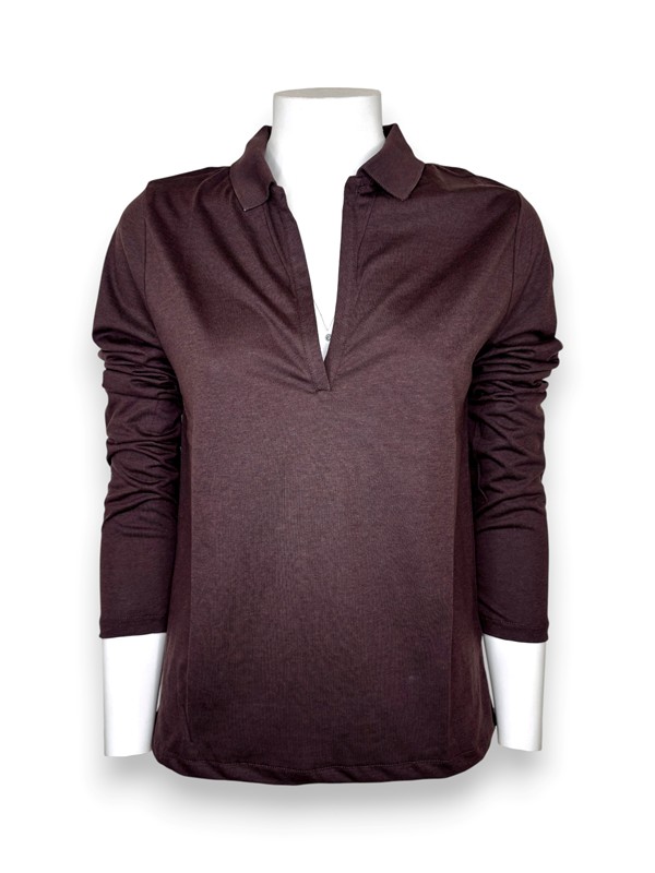 Polo manica lunga lyocel cotone