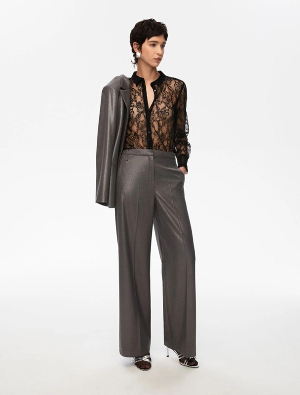 Camicia manica lunga in pizzo