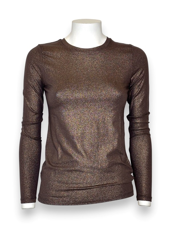 Girocollo manica lunga viscosa lurex