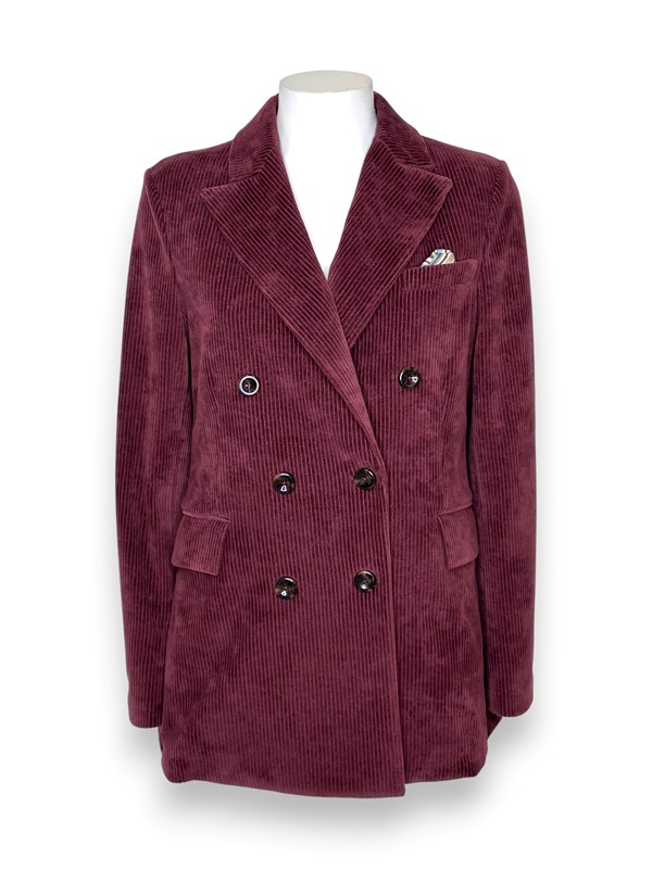 Giacca doppio petto velluto a coste