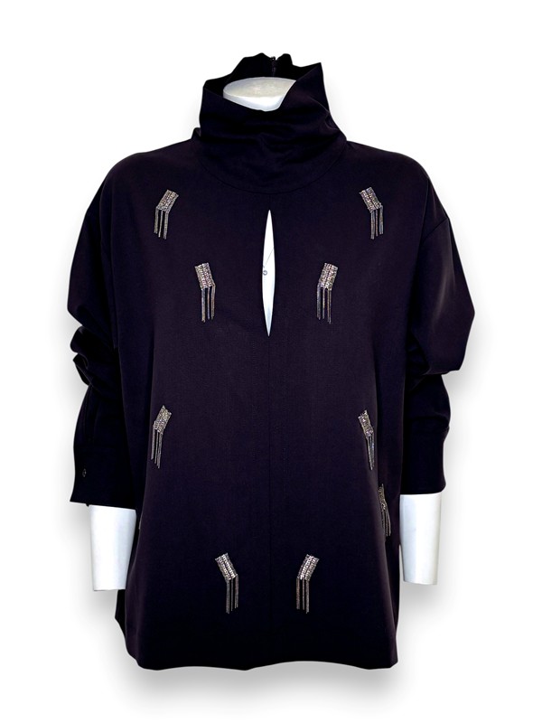 Blusa dolcevita+accessori