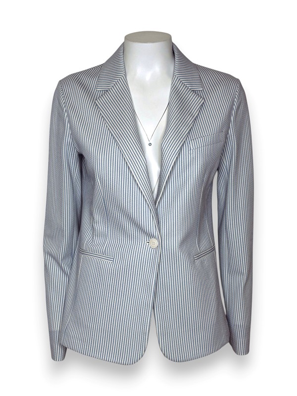 Giacca monopetto seersuker rigato