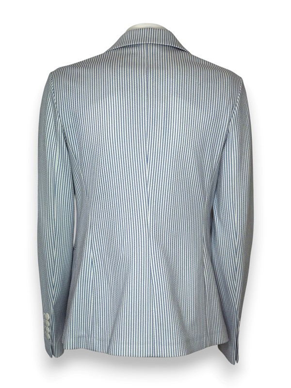 Giacca monopetto seersuker rigato