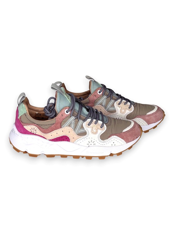 Flower yamano 3 suede nylon cipria multi