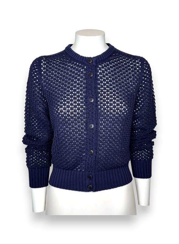 Golfino manica lunga a rete