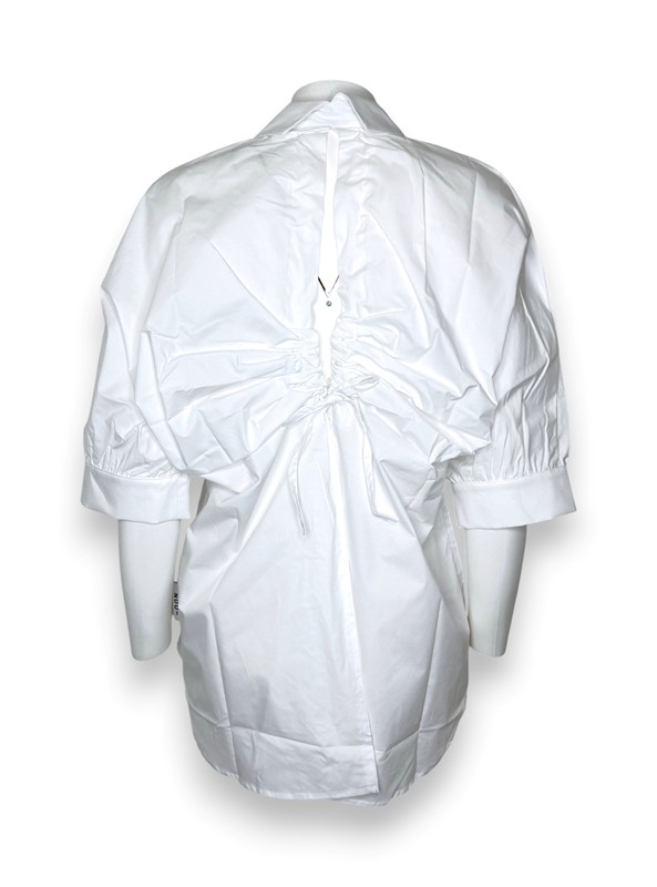 Camicia mezza manica over+arriccio dietro