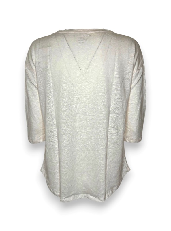 T-shirt manica 3/4 lino elastan