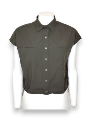 Camicia cropped nylon riciclato