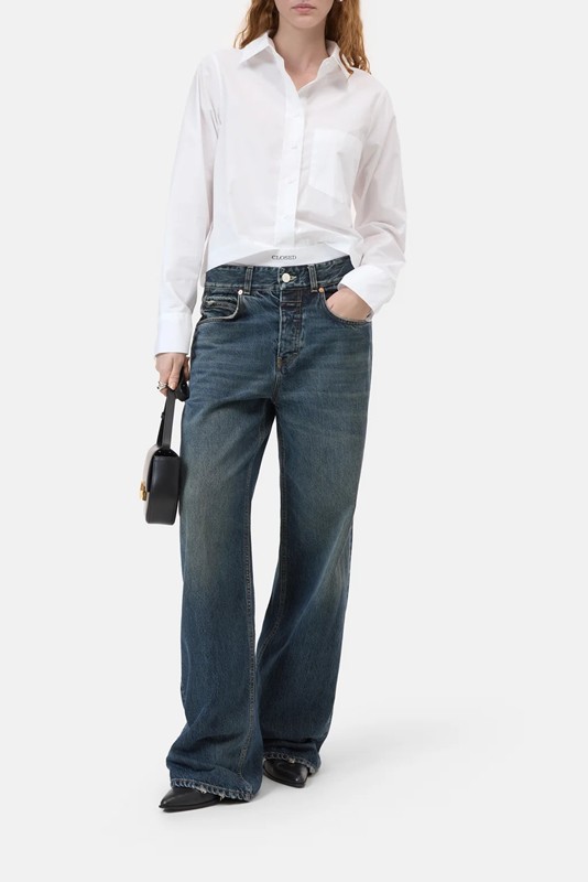 Camicia cropped cotone organico