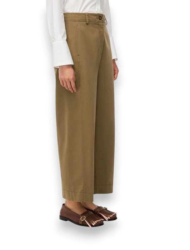 Pantalone wide leg drill