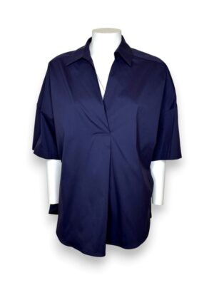 Camicia mezza manica over popeline