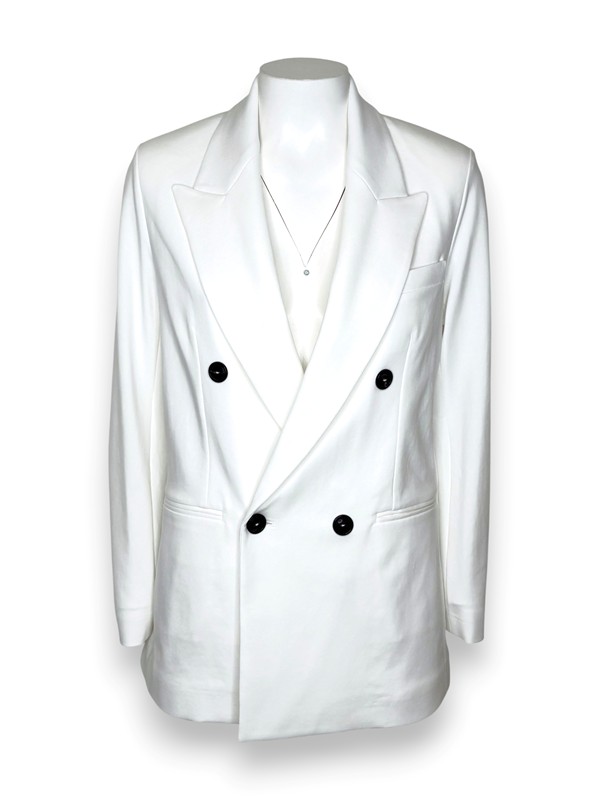 Giacca doppio petto felpa stretch