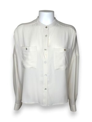 Camicia senza collo boxy over