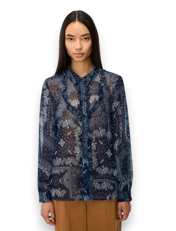 Camicia manica lunga fantasia bandana+russe