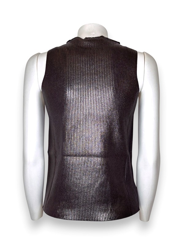 Top costina spalmata lurex