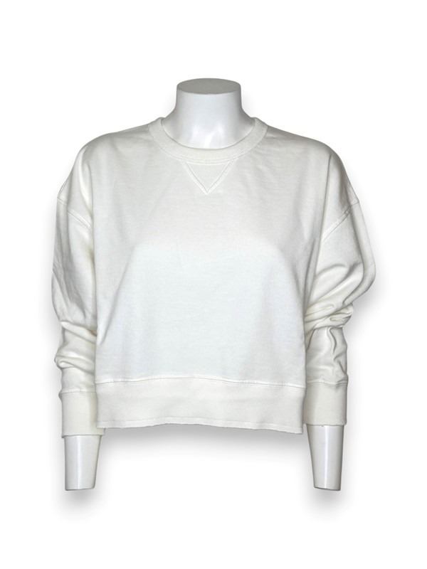 Girocollo felpa over cropped