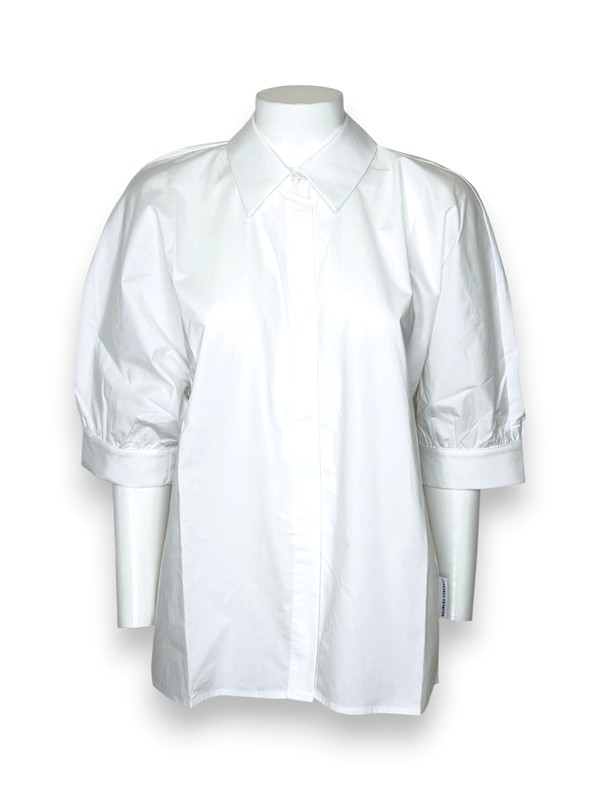 Camicia mezza manica over+arriccio dietro