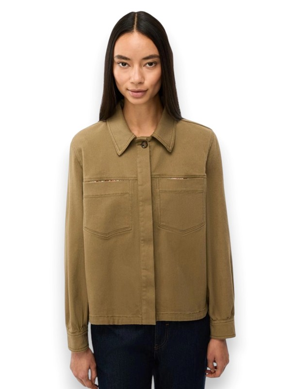 Giacca diritta in drill