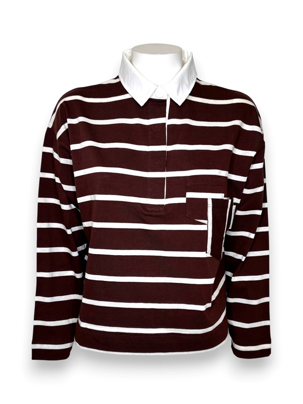 Polo rugby rigata manica lunga