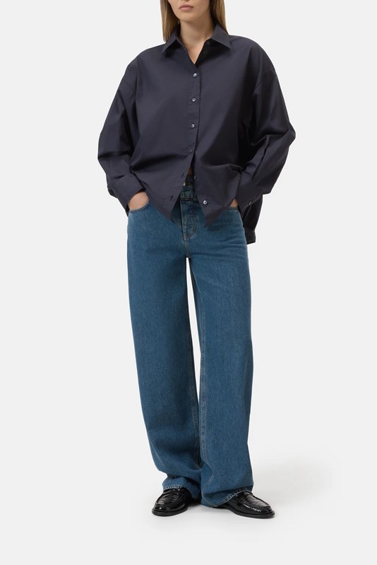 Camicia over cotone fiammato