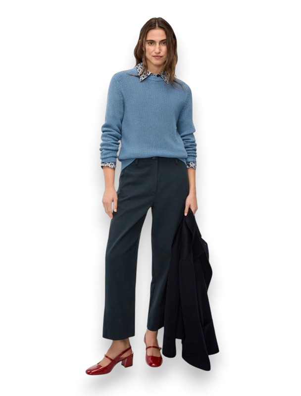 Girocollo filo costa inglese