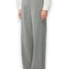 Pantalone wide leg grisaglia