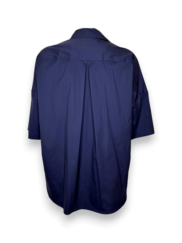 Camicia mezza manica over popeline