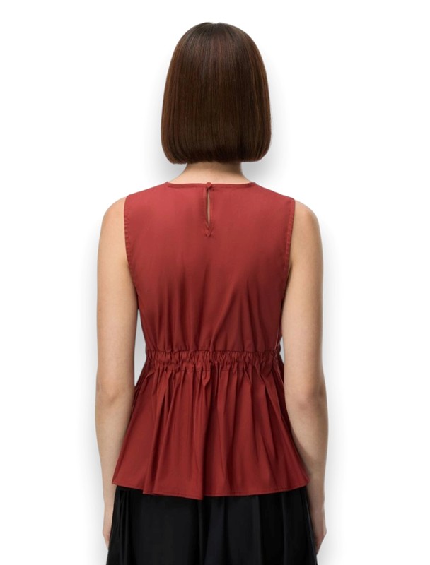 Top svasato+laccio popeline