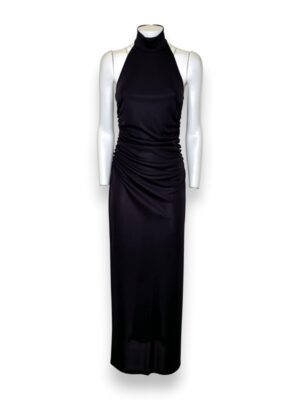 Abito tubino lungo graffato scollo americano