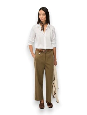 Pantalone wide leg drill