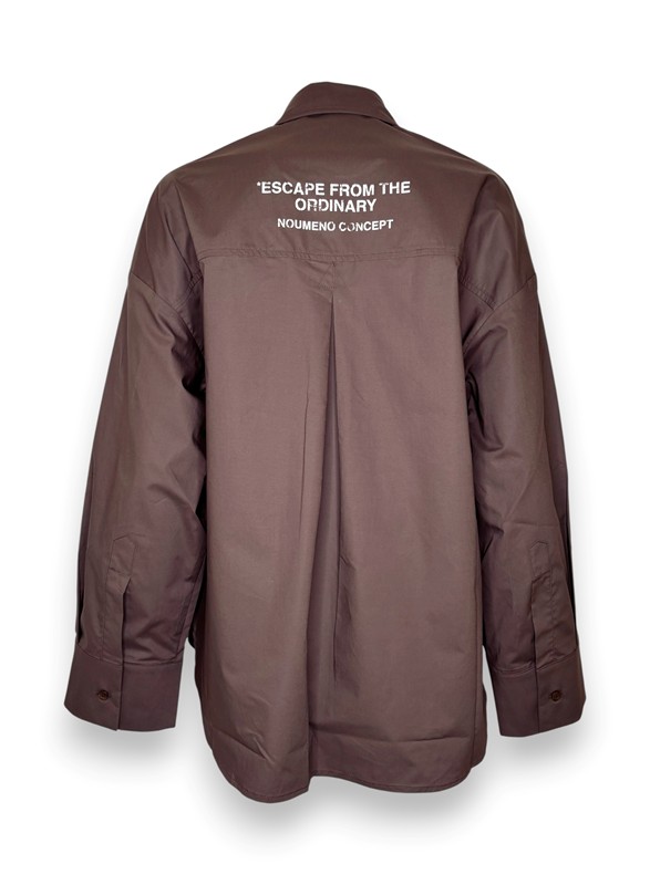 Camicia over polso largo popeline