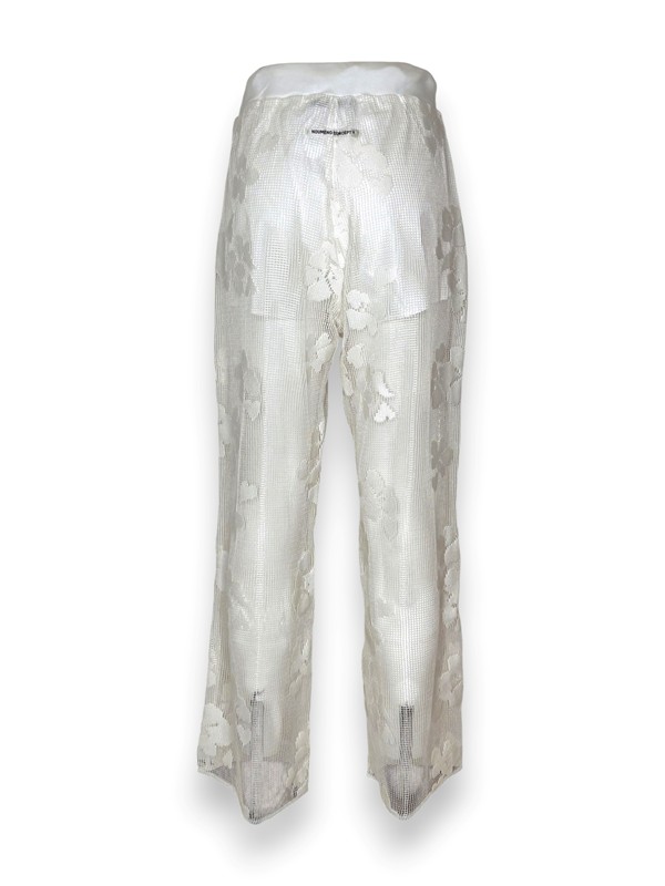 Pantalone palazzo+short pizzo rete a fiori