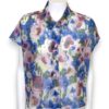 Camicia mezza manica stampa fiori garza