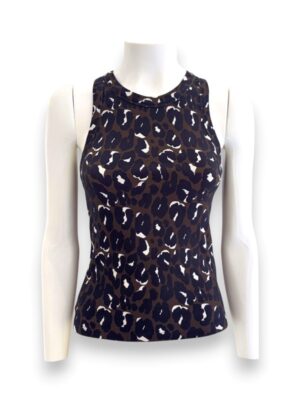 Canotta costina animalier cotone organico