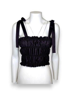 Top arricciato popeline