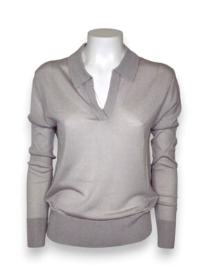 Polo manica lunga viscosa