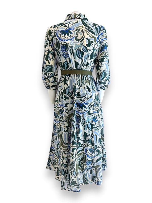 Camicione manica lunga fantasia foglie