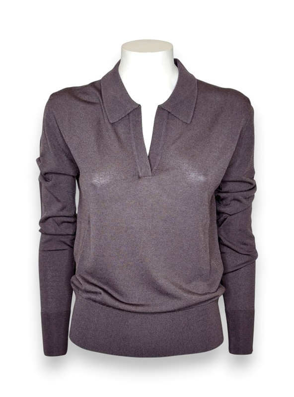 Polo manica lunga viscosa