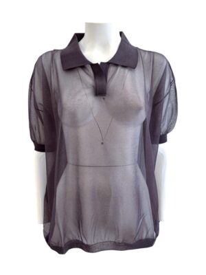 Polo mezza manica crepe viscosa