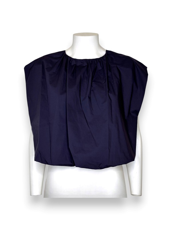 Blusa cropped senza maniche