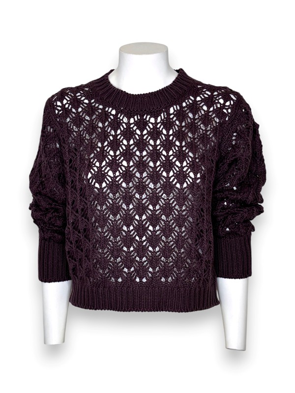 Girocollo rete goccia dietro cotone organico