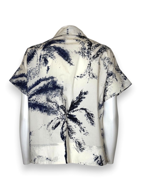 Polo mezza manica stampa palme