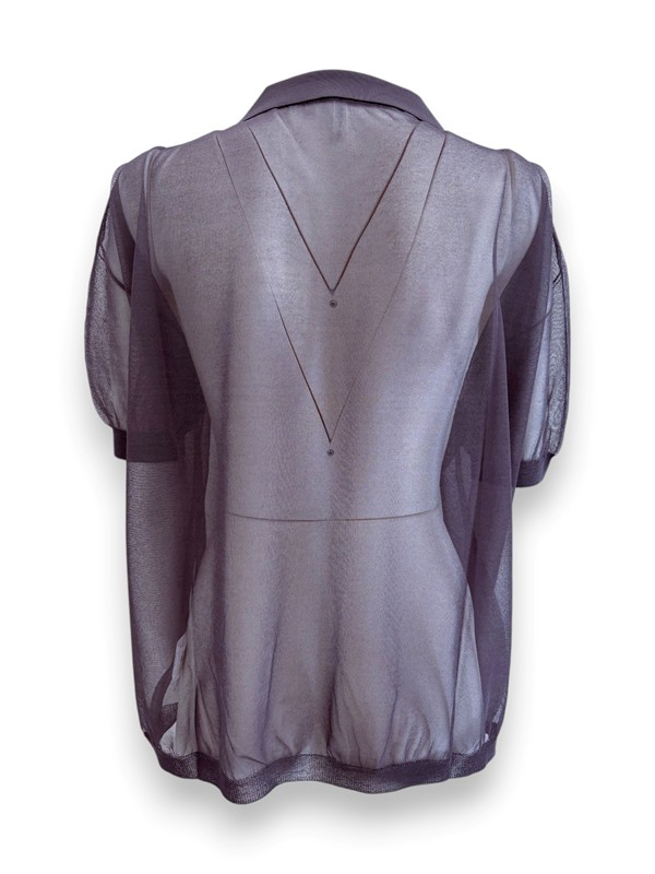 Polo mezza manica crepe viscosa