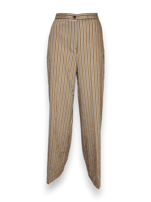 Pantalone palazzo rigato cotone
