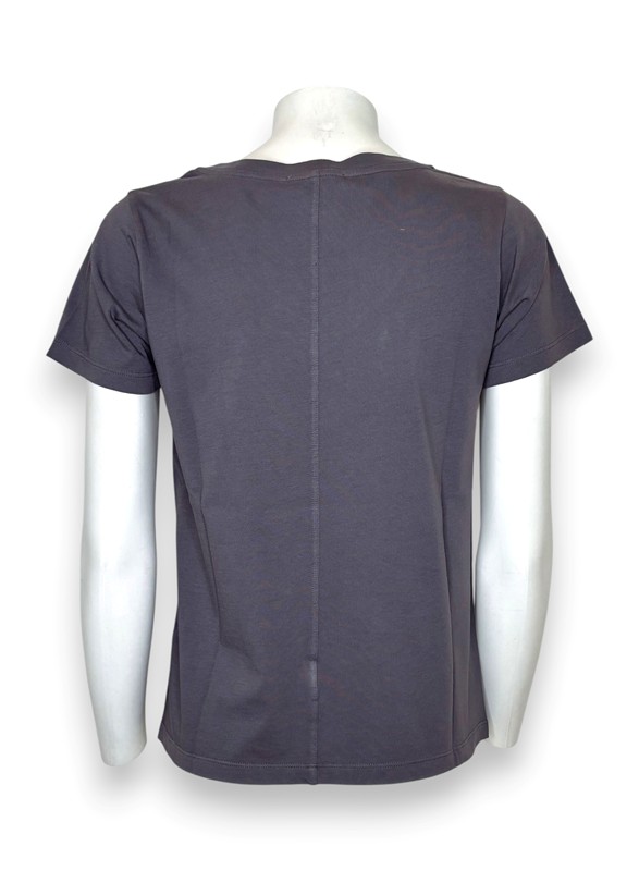 T-shirt scollo v cotone