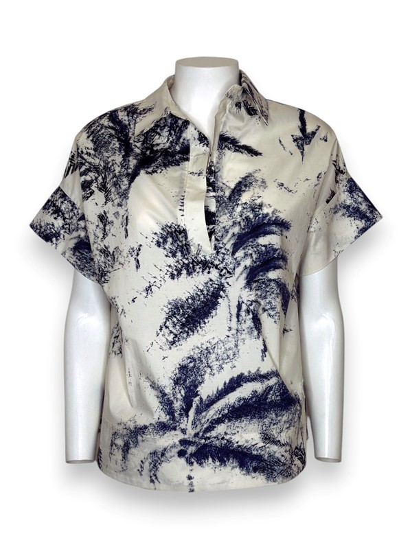 Polo mezza manica stampa palme