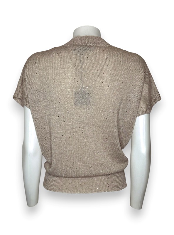 Scollo v filo mezza manica+paillettes