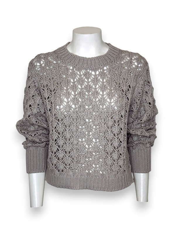 Girocollo rete goccia dietro cotone organico